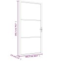  Drzwi wewnętrzne, 102,5x201,5 cm, białe, szkło mat i aluminium Lumarko!