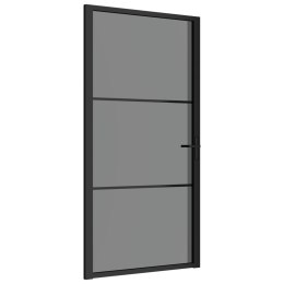  Drzwi wewnętrzne, 102,5x201,5 cm, czarne, szkło ESG i aluminium Lumarko!