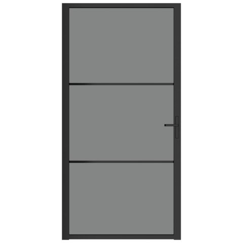  Drzwi wewnętrzne, 102,5x201,5 cm, czarne, szkło ESG i aluminium Lumarko!
