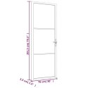  Drzwi wewnętrzne, 76x201,5 cm, białe, matowe szkło i aluminium Lumarko!