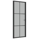  Drzwi wewnętrzne, 83x201,5 cm, czarne, matowe szkło i aluminium Lumarko!