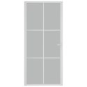  Drzwi wewnętrzne, 93x201,5 cm, białe, matowe szkło i aluminium Lumarko!
