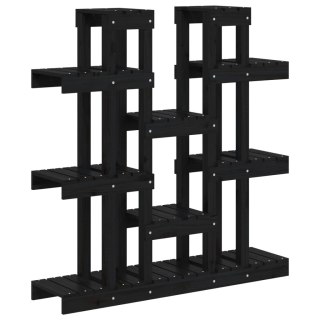  Kwietnik, czarny, 104,5x25x109,5 cm, lite drewno sosnowe Lumarko!