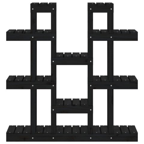  Kwietnik, czarny, 104,5x25x109,5 cm, lite drewno sosnowe Lumarko!