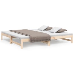  Łóżko rozsuwane, 2x(100x200) cm, lite drewno sosnowe Lumarko!