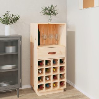  Szafka na wino, czarny, 45x34x100 cm, lite drewno sosnowe Lumarko!