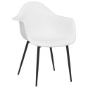  Krzesła stołowe, 4 sztuki, białe, PP Lumarko!
