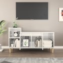  Szafka pod TV, wysoki połysk, biała, 100x35x55 cm Lumarko!