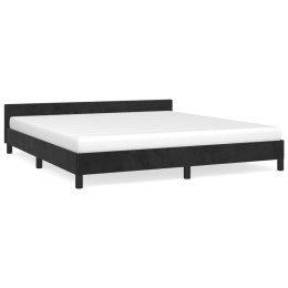  Rama łóżka z zagłówkiem, czarna, 180x200 cm, aksamitna Lumarko!