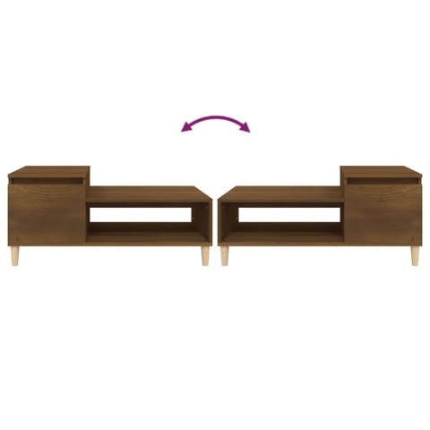  Stolik kawowy, brązowy dąb100x50x45 cm, materiał drewnopochodny Lumarko!