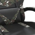  Fotel dla gracza z podnóżkiem, czarny i moro, sztuczna skóra Lumarko!