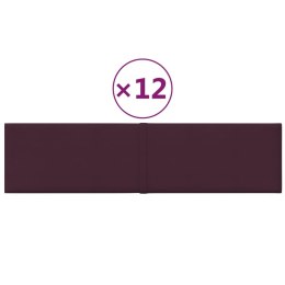 Panele ścienne, 12 szt., fioletowe, 60x15 cm, tkanina, 1,08 m² Lumarko!