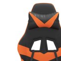  Obrotowy fotel gamingowy z podnóżkiem, czarno-pomarańczowy Lumarko!