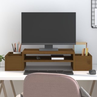  Podstawka na monitor, miodowy brąz, 70x27,5x15 cm, lita sosna Lumarko!