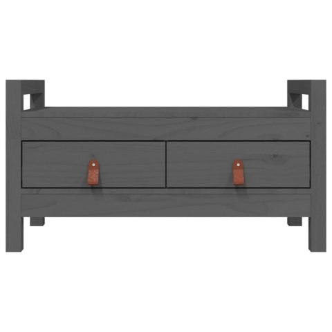  Ławka do przedpokoju, szara, 80x40x43 cm, lite drewno sosnowe Lumarko!