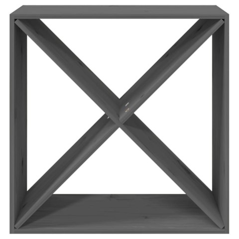  Szafka na wino, szara, 62x25x62 cm, lite drewno sosnowe Lumarko!