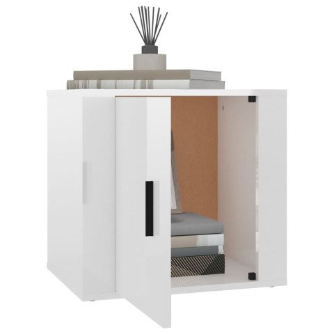  Szafka nocna, biała, wysoki połysk, 50x39x47 cm Lumarko!