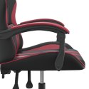  Obrotowy fotel gamingowy, czarno-bordowy, sztuczna skóra Lumarko!