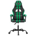  Obrotowy fotel gamingowy, czarno-zielony, sztuczna skóra Lumarko!