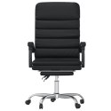  Rozkładane, masujące krzesło biurowe, czarne, sztuczna skóra Lumarko!