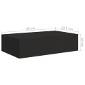  Półki ścienne z szufladą, 2 szt., czarne, 40x23,5x10 cm, MDF Lumarko!