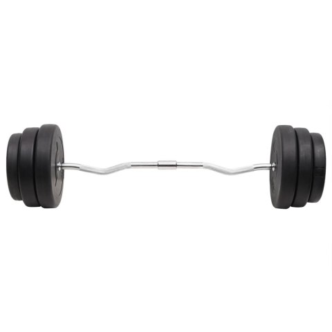  Sztanga z gryfem łamanym i talerzami, 90 kg Lumarko!