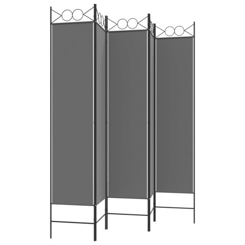  Parawan 5-panelowy, antracytowy, 200x200 cm, tkanina Lumarko!