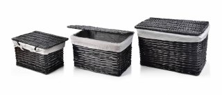  Komplet 3 Kufrów Wiklinowych 58x38x38/51x32x32/44x26x26cm Lumarko!