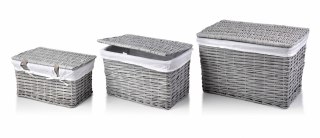  Komplet 3 Kufrów Wiklinowych 58x38xh38/51x32xh32/44x26xh26cm Lumarko!
