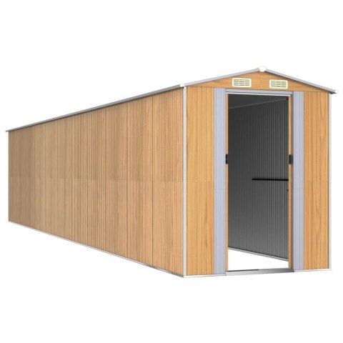  Szopa ogrodowa, jasnobrązowa 192x938x223 cm, stal galwanizowana Lumarko!