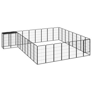  Kojec dla psa, 34 paneli, czarny, 50x100 cm, stal Lumarko!