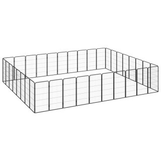 Kojec dla psa, 36 paneli, czarny, 50x100 cm, stal Lumarko!