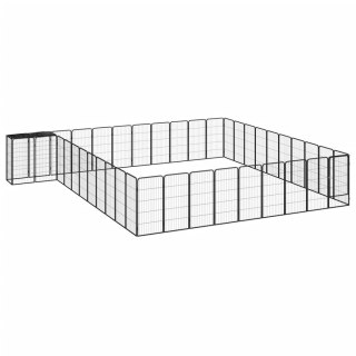  Kojec dla psa, 42 paneli, czarny, 50x100 cm, stal Lumarko!