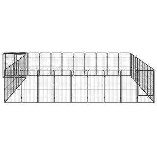  Kojec dla psa, 42 paneli, czarny, 50x100 cm, stal Lumarko!