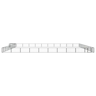  Kojec dla psa, 44 panele, czarny, 100x50 cm, stal Lumarko!
