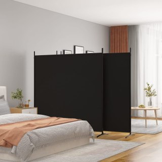  Parawan 4-panelowy, czarny, 698x180 cm, tkanina Lumarko!