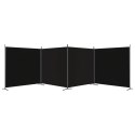  Parawan 4-panelowy, czarny, 698x180 cm, tkanina Lumarko!
