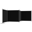  Parawan 4-panelowy, czarny, 698x180 cm, tkanina Lumarko!