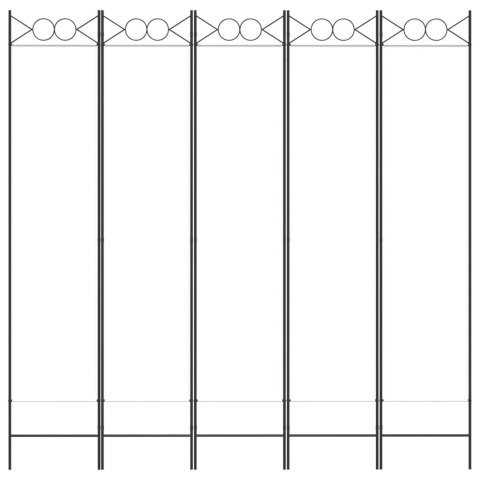  Parawan 5-panelowy, biały, 200x200 cm, tkanina Lumarko!