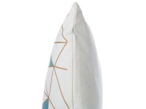  2 poduszki dekoracyjne w geometryczny wzór 45 x 45 cm niebieskie CLARKIA