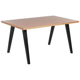  Stół do jadalni 150 x 90 cm jasne drewno z czarnym LENISTER Lumarko!