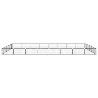  Kojec dla psa, 28 panele, czarny, 100x50 cm, stal Lumarko!