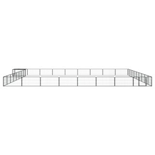  Kojec dla psa, 36 panele, czarny, 100x50 cm, stal Lumarko!