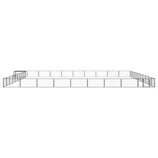  Kojec dla psa, 40 panele, czarny, 100x50 cm, stal Lumarko!