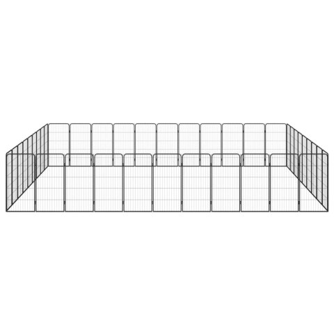  Kojec dla psa, 40 paneli, czarny, 50x100 cm, stal Lumarko!