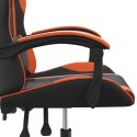  Obrotowy fotel gamingowy, czarno-pomarańczowy, sztuczna skóra Lumarko!