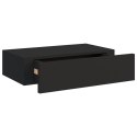  Półka ścienna z szufladą, czarna, 40 x 23,5 x 10 cm, MDF Lumarko!