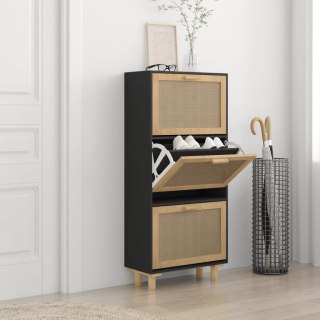  Szafka na buty, czarna, 52x25x115 cm, materiał drewnopochodny Lumarko!