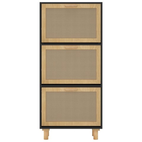  Szafka na buty, czarna, 52x25x115 cm, materiał drewnopochodny Lumarko!