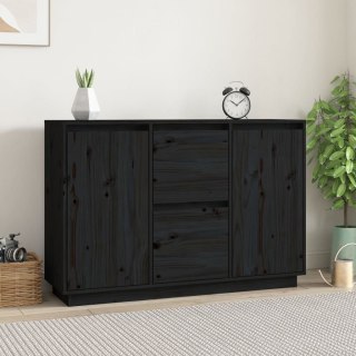  Komoda, czarna, 111x34x75 cm, drewno sosnowe Lumarko!